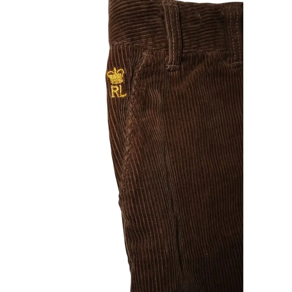 Ralph Lauren Kids Brown Corduroy Skirt – Size 16 – Y2K Preppy Crown Logo